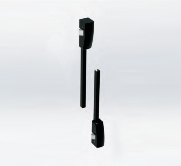 vertical rods and lateral latch bolts (Unico)